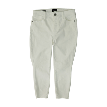 White Solid 5-Pocket Capris