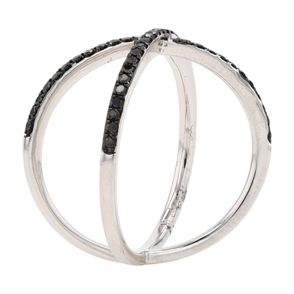 1/4 ctw Sterling Silver Black Diamond Fashion Ring