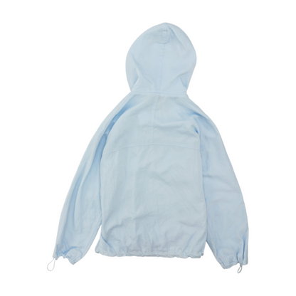 Blue Solid 1/4 Zip Pullover