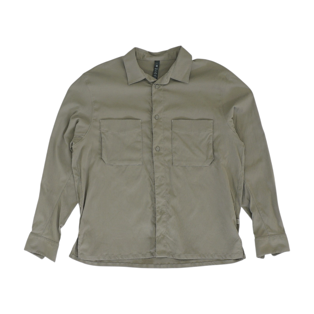Olive Solid Long Sleeve Button Down