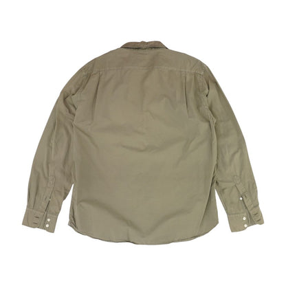 Green Solid Long Sleeve Button Down