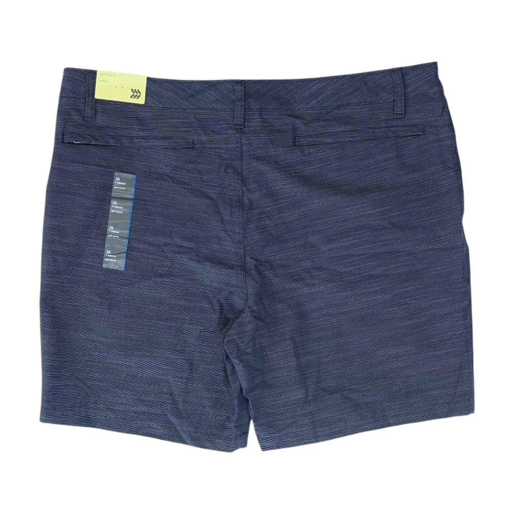 Navy Striped Active Shorts