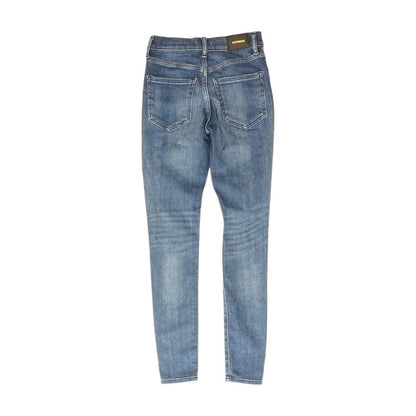 Blue Mid Rise Skinny Leg Jeans