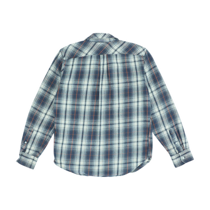 Gray Plaid Flannel Button Down