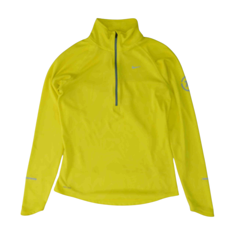 Yellow Solid 1/4 Zip Pullover