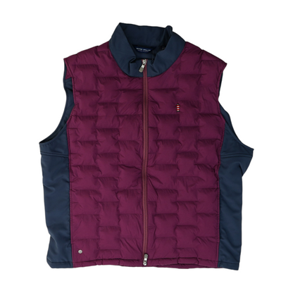 Burgundy Color Block Active Vest