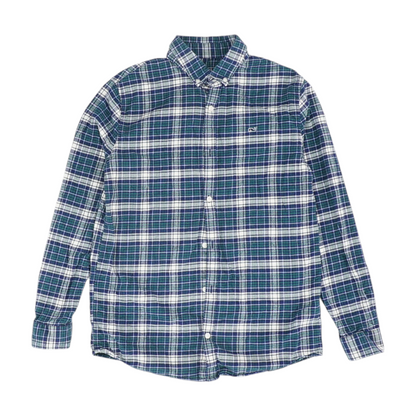 Blue Plaid Flannel Button Down