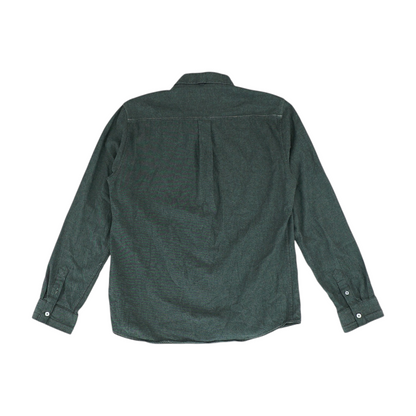 Gray Solid Flannel Button Down