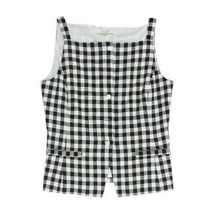 Black Check Blouse