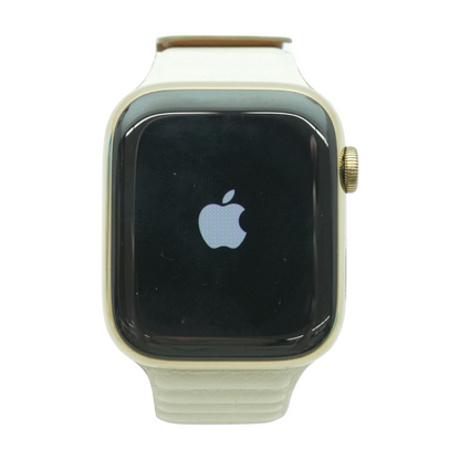 45mm Series 9 Gold Smartwatch White Band One Size