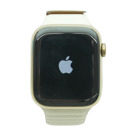 45mm Series 9 Gold Smartwatch White Band One Size