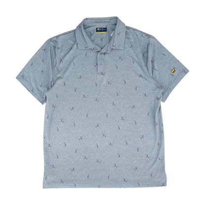 Blue Print Short Sleeve Polo