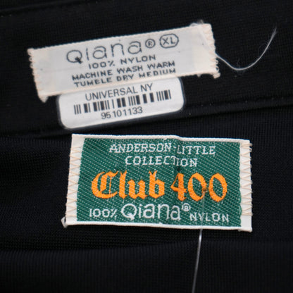Vintage Black Solid Long Sleeve Button Down