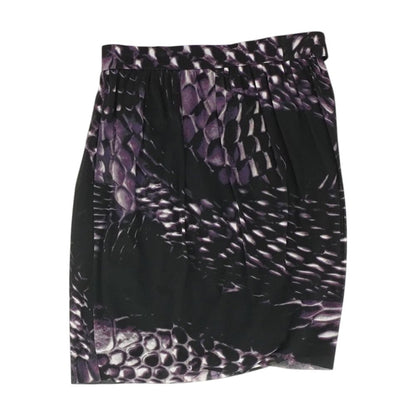 Black Graphic Mini Skirt