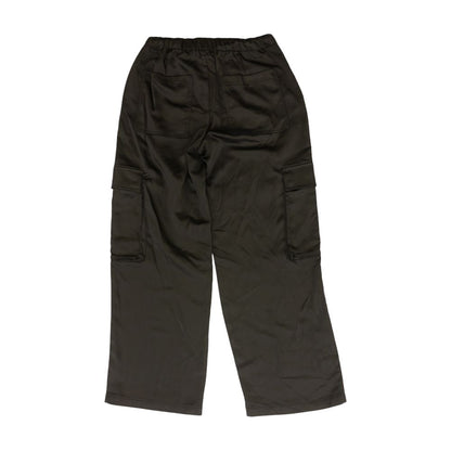 Black Solid Cargo Pants