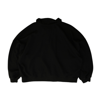 Black Solid 1/4 Zip Pullover