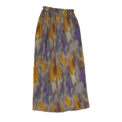 Purple Floral Wide Leg Pants