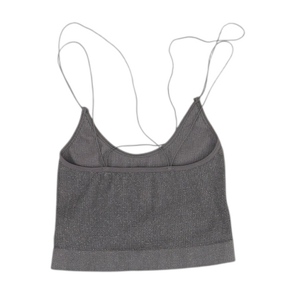 Gray Cropped Blouse