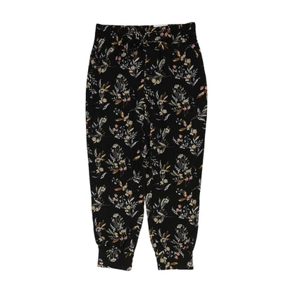 Black Floral Joggers Pants