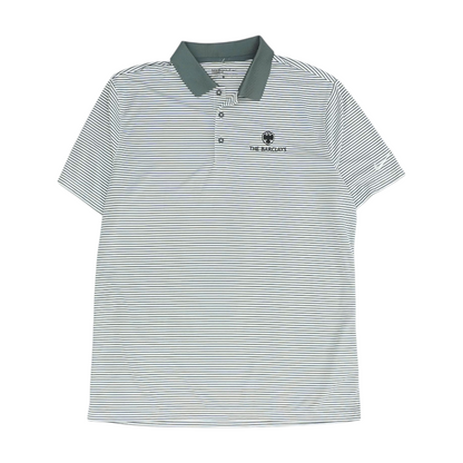 White Striped Short Sleeve Polo