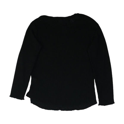 Black Crewneck Knit Top