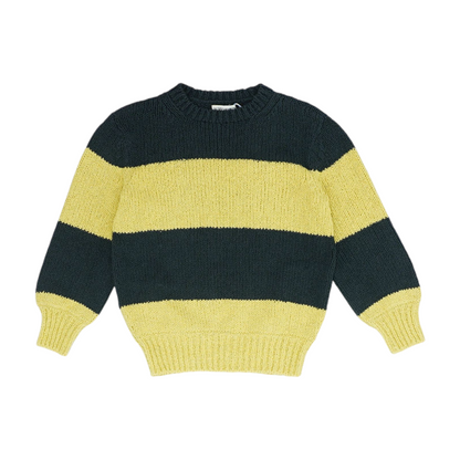 Yellow Striped Pullover Sweater