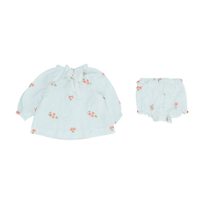 White Floral Long Sleeve Set