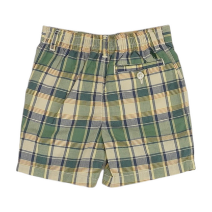 Olive Check Chino Shorts
