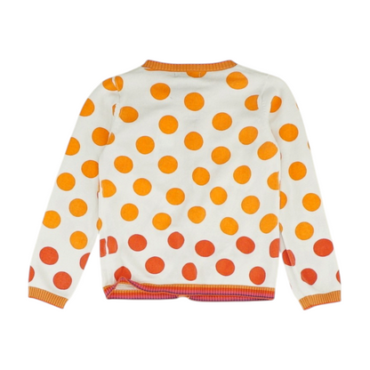 White Polka Dot Cardigan Sweater