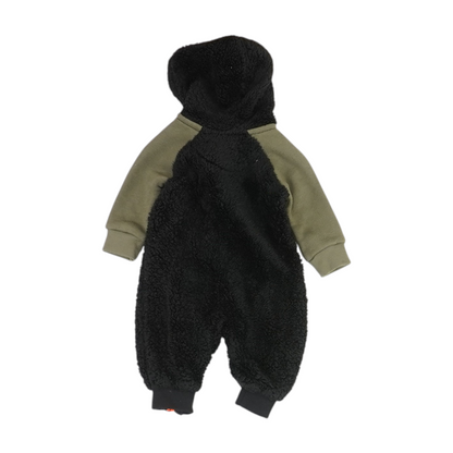 Black Color Block One-Piece