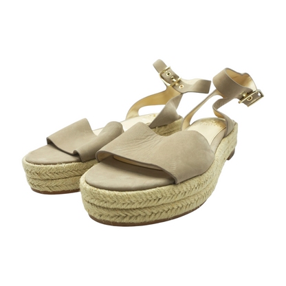 Tan Wedged Sandals