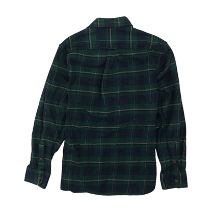 Green Plaid Flannel Button Down