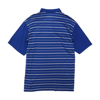 Blue Striped Short Sleeve Polo