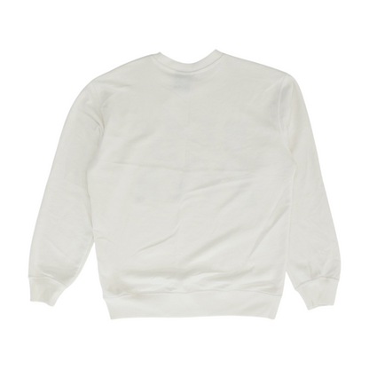 White Solid Sweatshirt Pullover