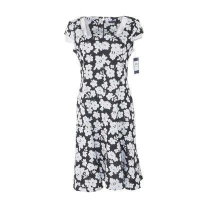 Black Floral Midi Dress