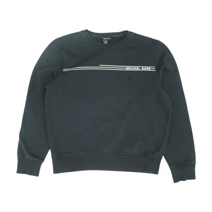 Black Solid Sweatshirt Pullover