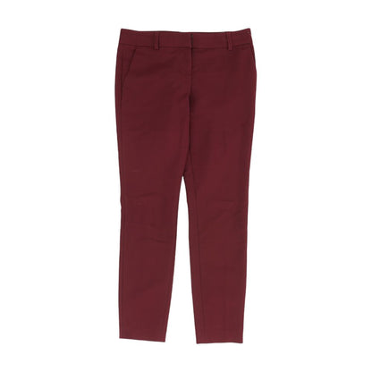 Maroon Solid Dress Pants
