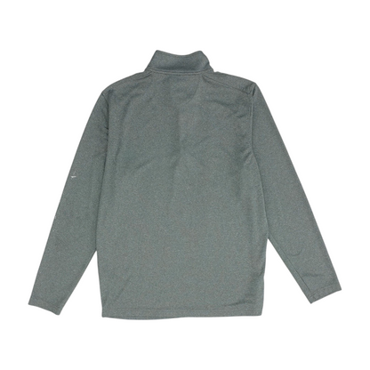 Gray Solid 1/4 Zip Pullover