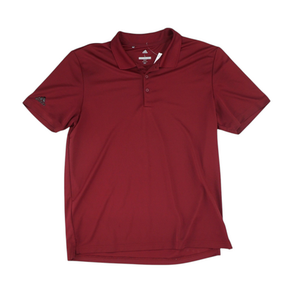 Maroon Solid Short Sleeve Polo