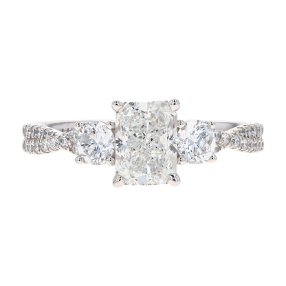 1 1/2 ctw 14K White Gold Lab Grown Diamond Engagement Ring
