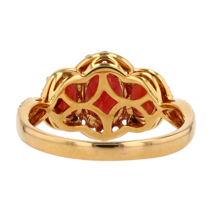 10K Yellow Gold Garnet Fashion Ring