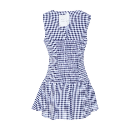 White Check Mini Dress