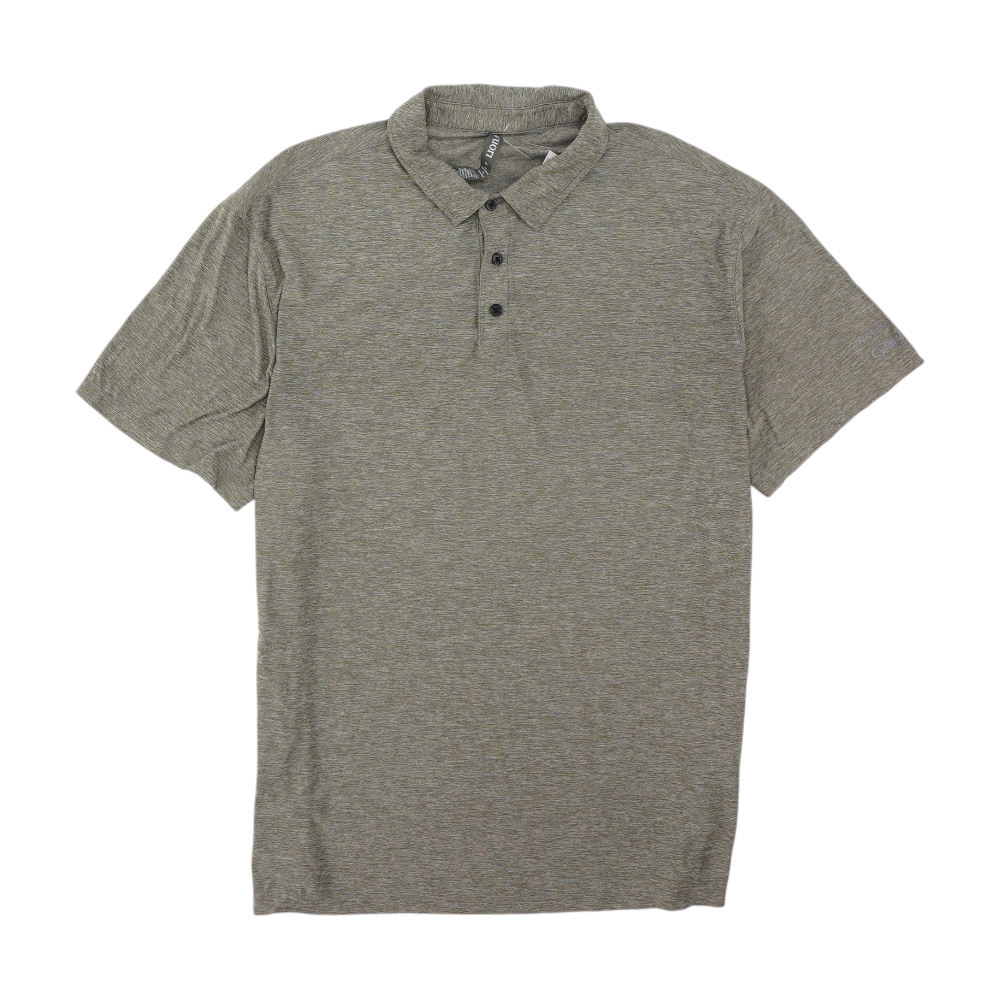 Gray Solid Short Sleeve Polo