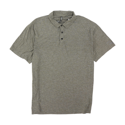 Gray Solid Short Sleeve Polo