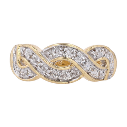 14K Two-Tone Gold Diamond Band Ring