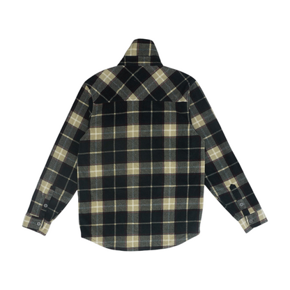 Tan Plaid Flannel Button Down
