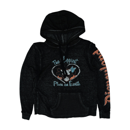 Black Graphic Hoodie Pullover