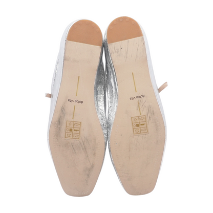 Silver Slip-On Flats