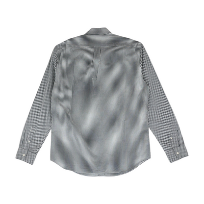 Navy Check Long Sleeve Button Down