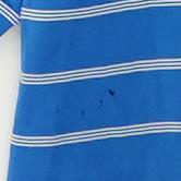 Blue Striped Short Sleeve Polo